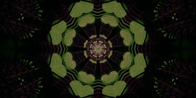 2:1 Univisium 60fps Screensaver Neon Tunnel Background for Edits Green Glow