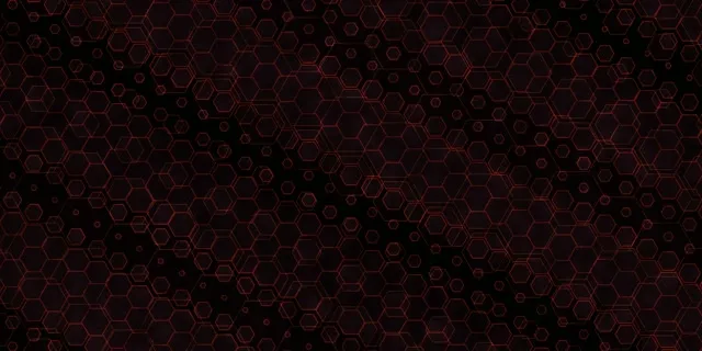 2:1 Univisium 60fps Screensaver Neon Tunnel Background Red Hexagons