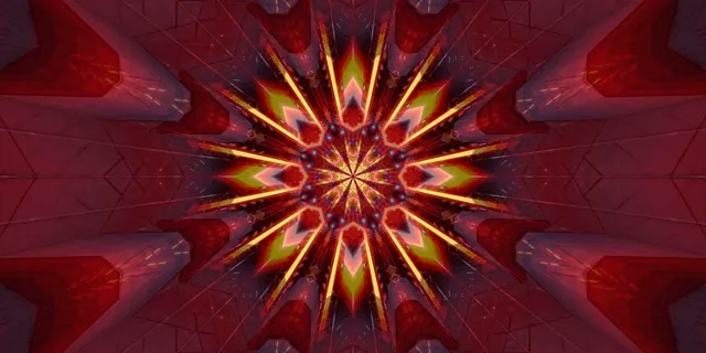 2:1 Univisium | 60fps screensaver neon tunnel golden rays live wallpaper