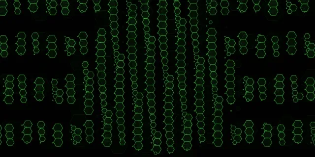 2:1 Univisium 60fps Screensaver Neon Tunnel Motion Background Green Geometric