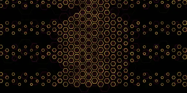 2:1 Univisium 60FPS Screensaver Neon Tunnel Motion Background Hexagon Pattern