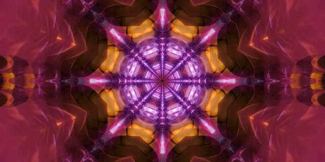 2:1 Univisium 60fps screensaver neon tunnel pink spiral vj loop