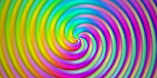 2:1 Univisium 60fps Screensaver Neon Tunnel Rainbow Swirl Live Wallpaper