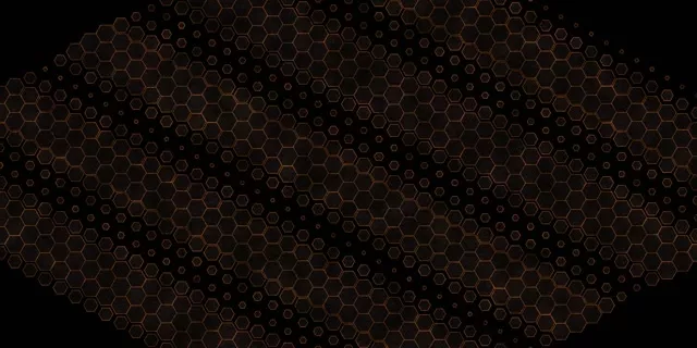 2:1 Univisium 60fps Screensaver Neon Tunnel VJ Loop Copper Hexagon Geometric