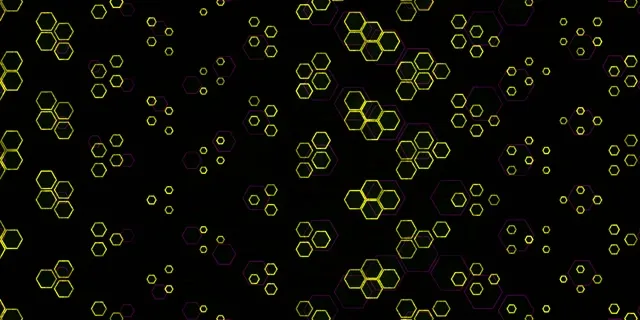 2:1 Univisium 60fps Screensaver Neon Tunnel VJ Loop Yellow Geometric