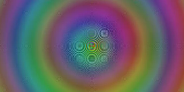 2:1 Univisium | 60fps Teal Fuchsia Expanding Vortex Screensaver Motion Background