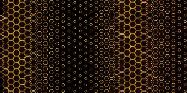 2:1 Univisium Golden Hexagon 60fps Screensaver | VJ Animation