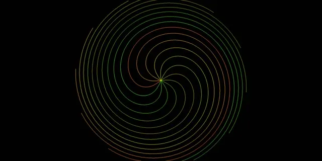 2:1 Univisium Neon Spiral 60fps Screensaver VJ Neon Rotating Tunnel