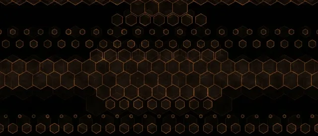 21:9 Ultrawide 60FPS Golden Hexagon Motion Background Screensaver