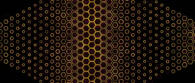 21:9 Ultrawide 60FPS Golden Hexagon Vortex Screensaver | VJ Animation