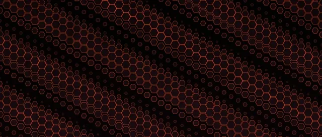 21:9 Ultrawide 60FPS Hexagon Grid Screensaver - Red Neon VJ Animation Motion Background