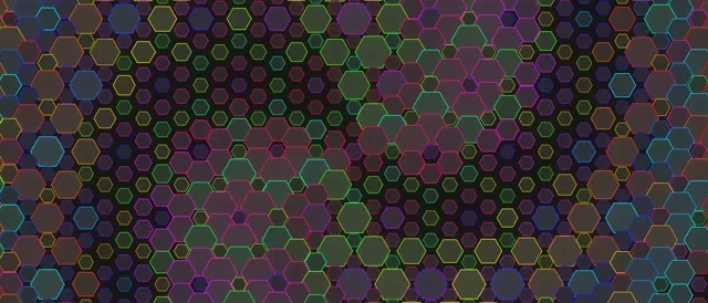 21:9 Ultrawide 60FPS Hexagon Kaleidoscope Screensaver VJ Animation Neon