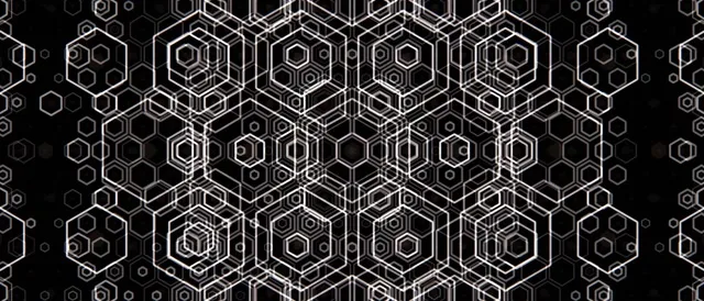 21:9 Ultrawide 60fps Hexagon Neon VJ Loop Screensaver - White Geometric