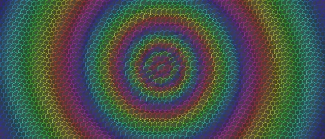 21:9 Ultrawide 60fps Hexagon Spiral Screensaver | VJ Loop Neon Colors