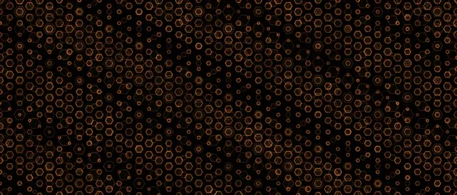 21:9 Ultrawide | 60FPS Hexagon Tunnel Screensaver VJ Loop Golden Black