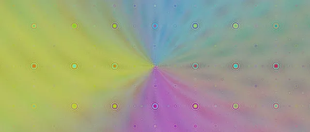 21:9 Ultrawide | 60FPS Kaleidoscope Emerald Gold Radiating Rings Motion Background Screensaver