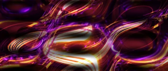 21:9 Ultrawide 60fps Neon Tunnel Screensaver | Purple Gold Spiraling Vortex Vj Loop