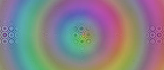 21:9 Ultrawide | 60fps Pulsing Magenta Spiral Screensaver - Cyan Motion Background