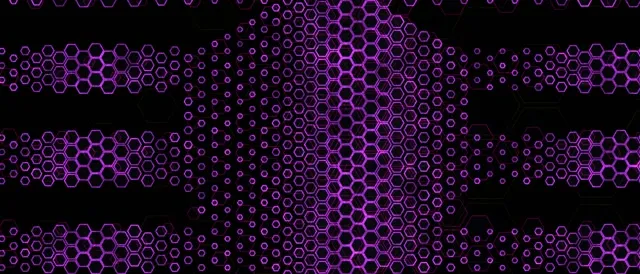 21:9 Ultrawide | 60fps Purple Hexagon Spiral Screensaver Motion Background