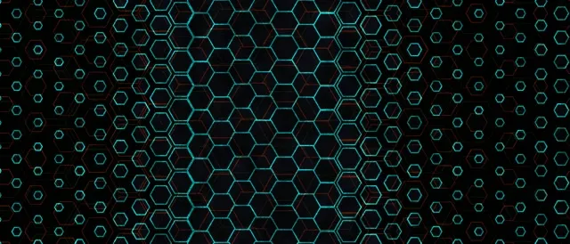 21:9 Ultrawide 60fps Screensaver Neon Tunnel Motion Background Cyan Hexagons