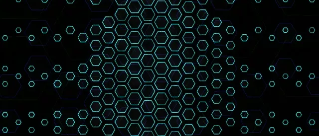 21:9 Ultrawide 60fps Screensaver Neon Tunnel Motion Background Cyan Hexagons
