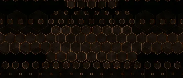 21:9 Ultrawide 60fps Screensaver Neon Tunnel Motion Background Gold Hexagons