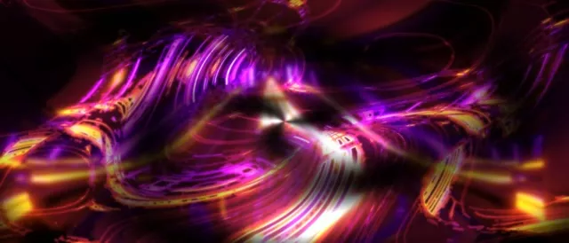 21:9 Ultrawide 60fps Screensaver Neon Tunnel Spiraling Purple Gold Vortex VJ Loop
