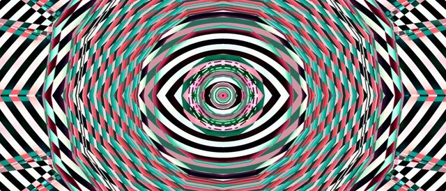 21:9 Ultrawide 60FPS Screensaver Neon Tunnel VJ Animation Psychedelic Eye Vortex