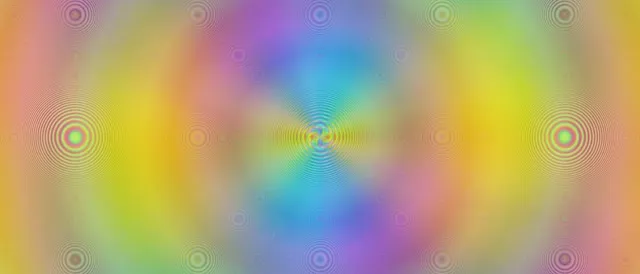 21:9 Ultrawide 60FPS Spiral Kaleidoscope Motion Background - Rainbow Concentric Circles