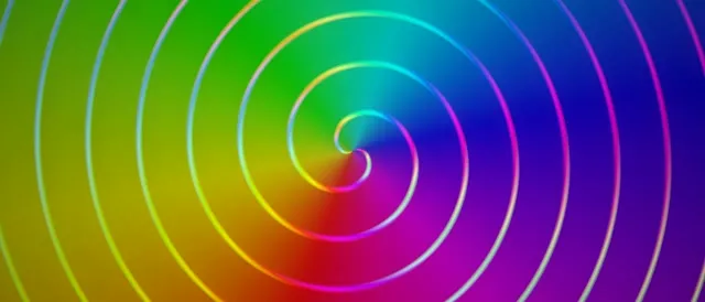 21:9 Ultrawide 60fps Spiral Vortex Screensaver - VJ Animation Rainbow Neon