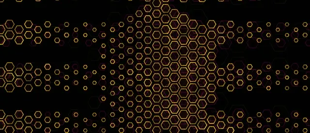 21:9 Ultrawide | Golden Hexagon Vortex 60FPS Screensaver | Motion Background