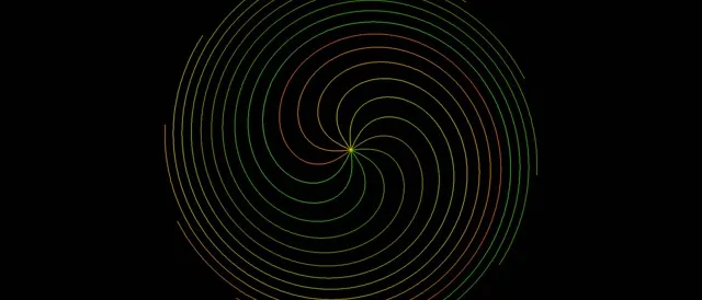 21:9 Ultrawide Neon Spiral 60fps VJ Loop Screensaver Rotating Colors