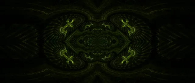 21:9 ultrawide neon tunnel 60fps screensaver green kaleidoscope vj loop