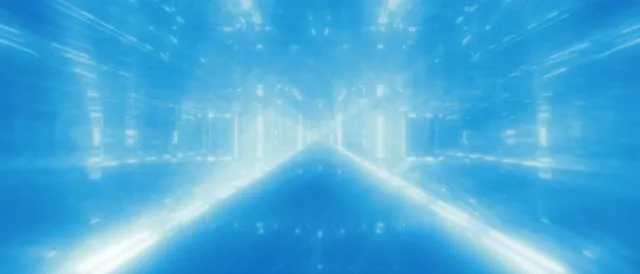 21:9 Ultrawide Neon Tunnel | 60fps VJ Loop Screensaver | Blue Light Vortex