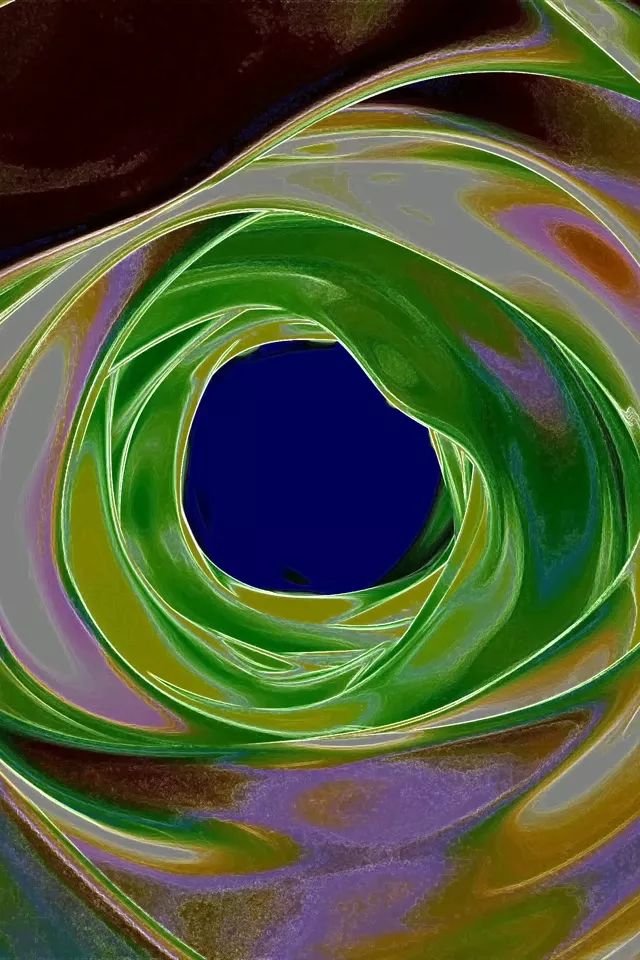 2:3 霓虹隧道绿蓝漩涡运动背景屏保 Windows 10 VJ Loop 60fps