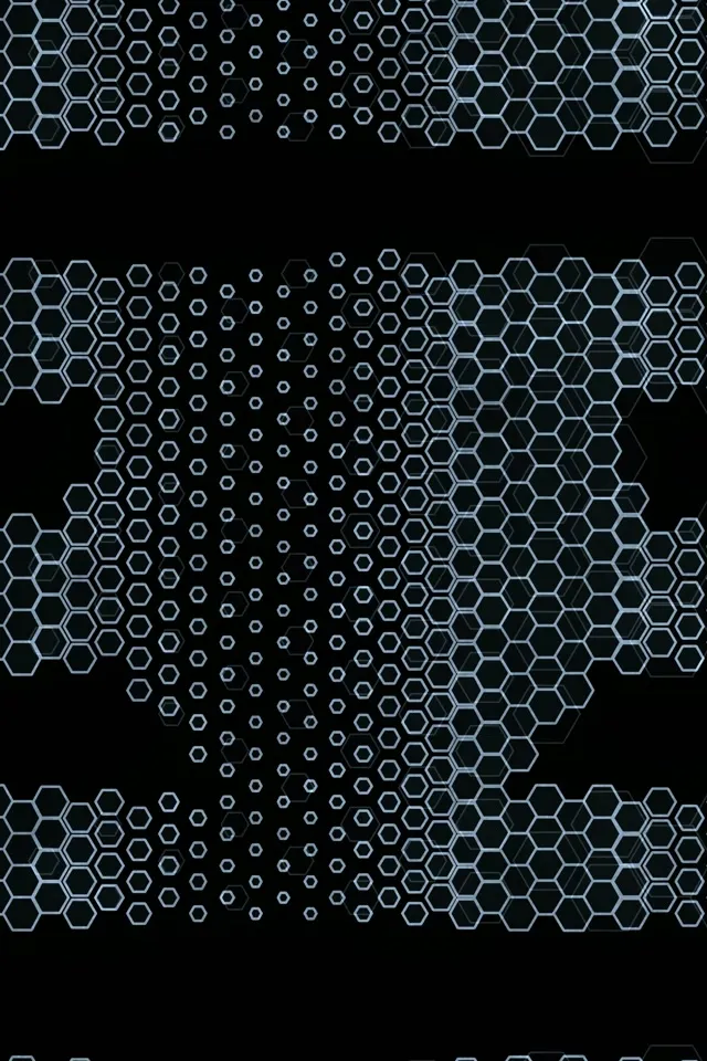 2:3 Photo Portrait 60FPS Blue Neon Hexagon Screensaver | Motion Background