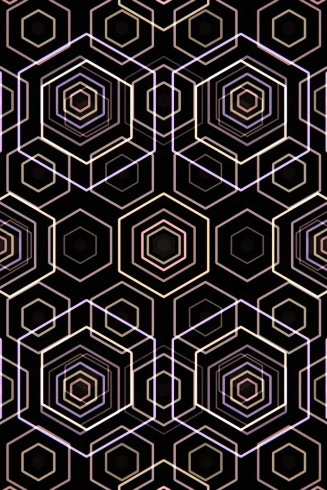 2:3 Photo Portrait | 60fps Hexagon Kaleidoscope Screensaver Motion Background