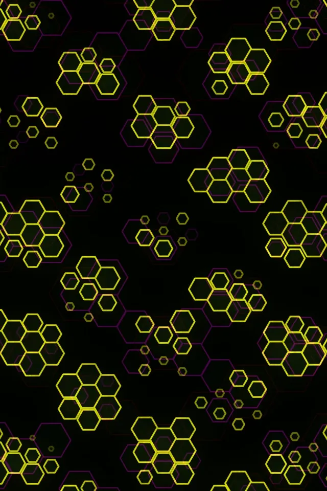 2:3 Photo Portrait 60FPS Hexagon Neon Screensaver | VJ Background
