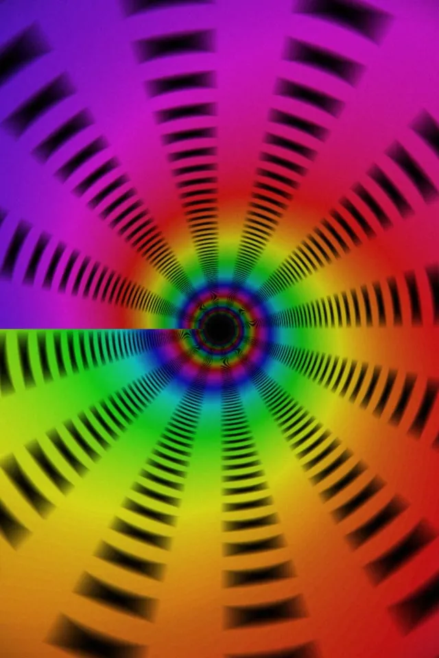 2:3 Photo Portrait | 60fps Kaleidoscope Screensaver VJ Loop Rainbow Vortex