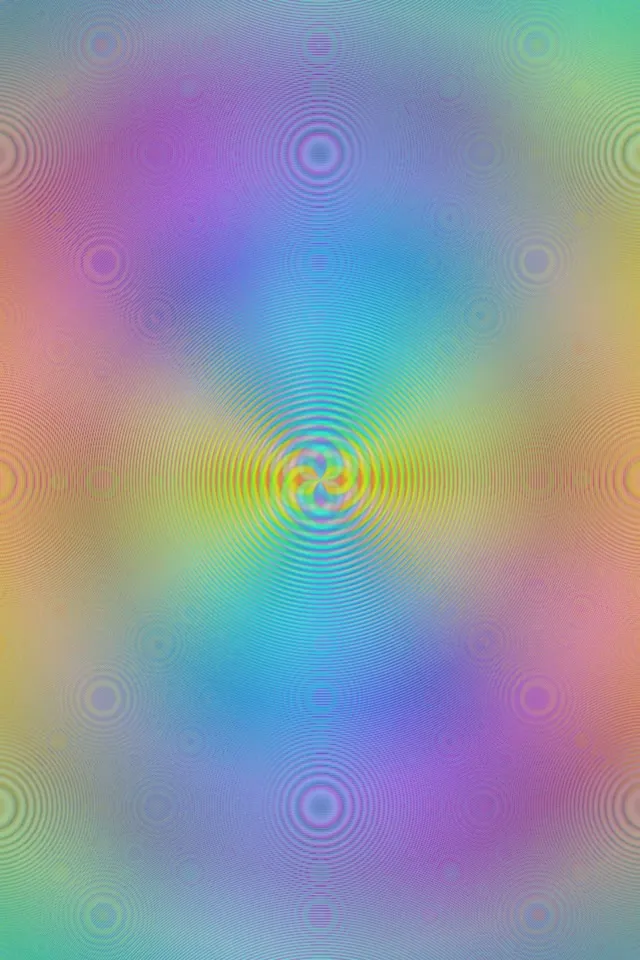 2:3 Photo Portrait 60FPS Kaleidoscope Screensaver VJ - Vibrant Concentric Ripples