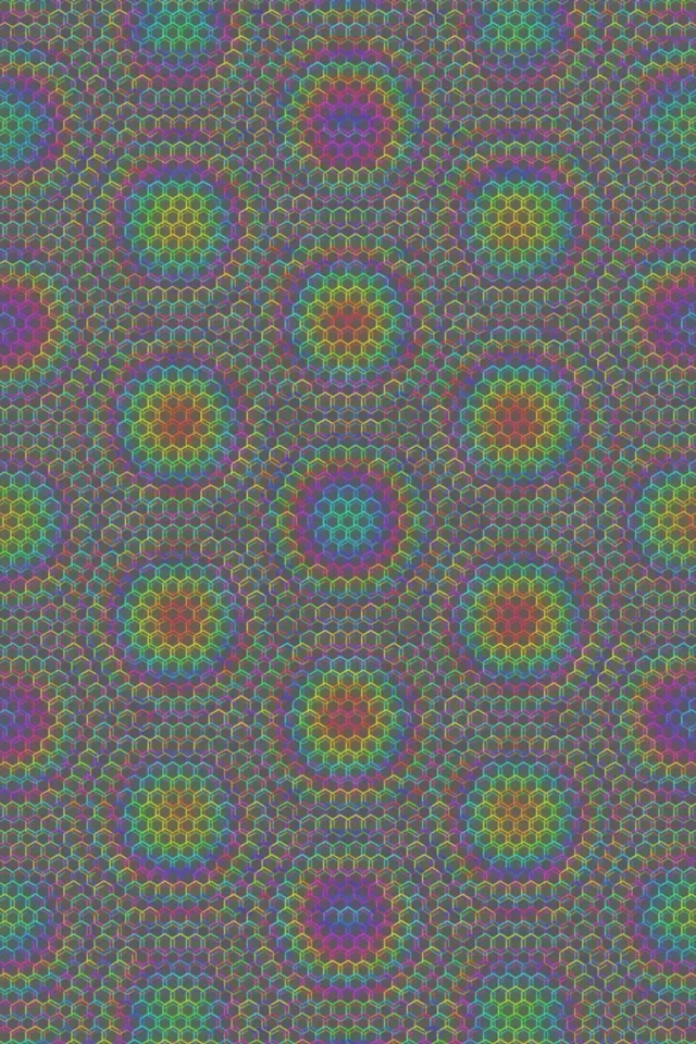 2:3 Photo Portrait | 60fps Mesmerizing Indigo Cyan Hexagon Screensaver Motion Background