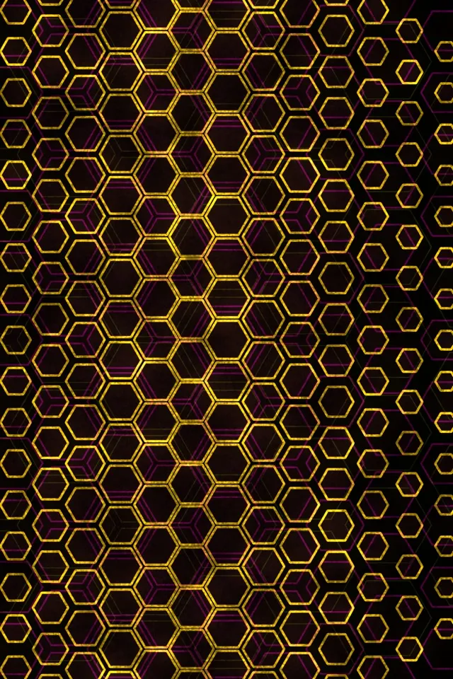 2:3 Photo Portrait 60FPS Neon Hexagon Kaleidoscope Screensaver | Background