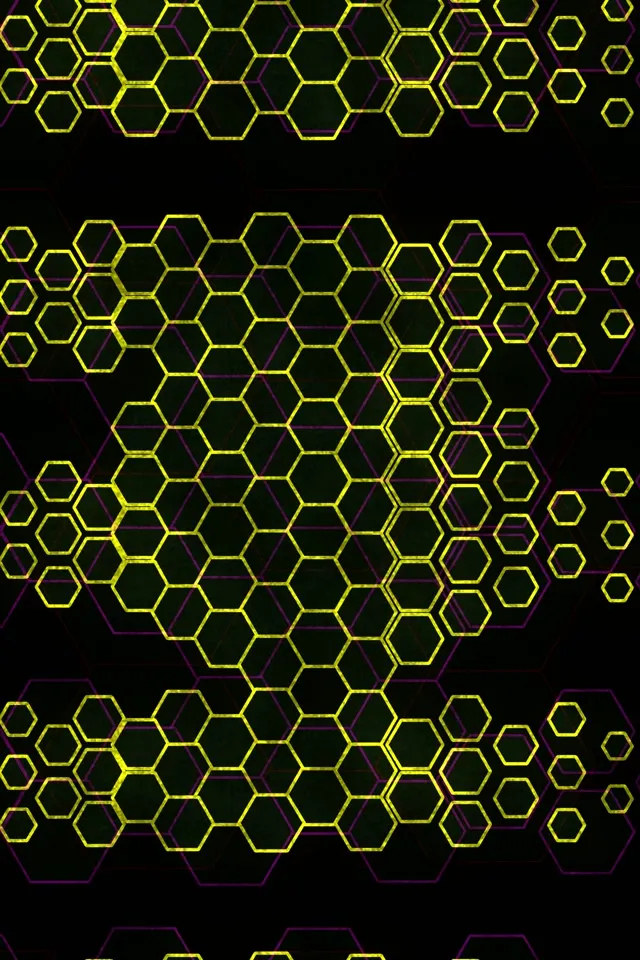 2:3 Photo Portrait 60fps Neon Hexagon Vortex Screensaver - Live Wallpaper VJ