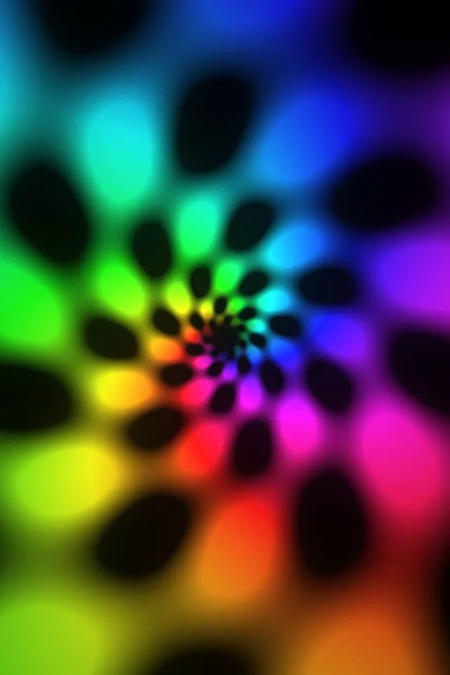 2:3 Photo Portrait | 60fps Neon Spiral Screensaver Motion Background Rainbow