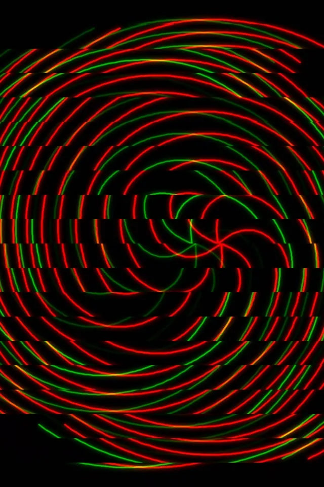 2:3 Photo Portrait 60fps Neon Spiral Screensaver Motion Background Red Green