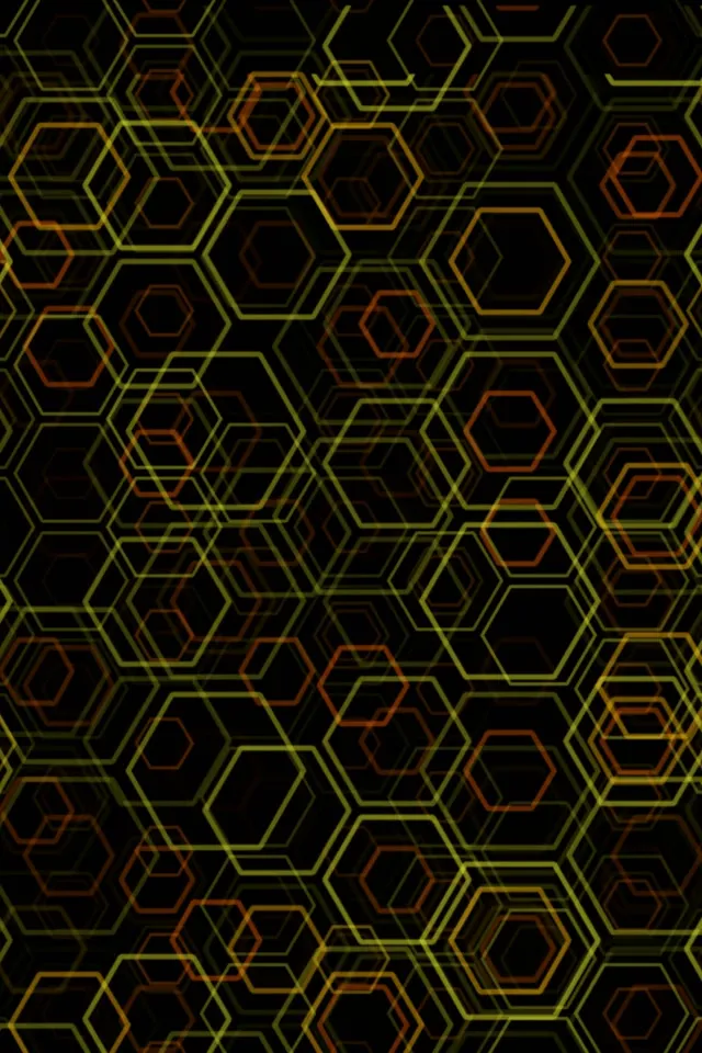 2:3 Photo Portrait 60FPS Nested Hexagon VJ Animation Screensaver - Neon