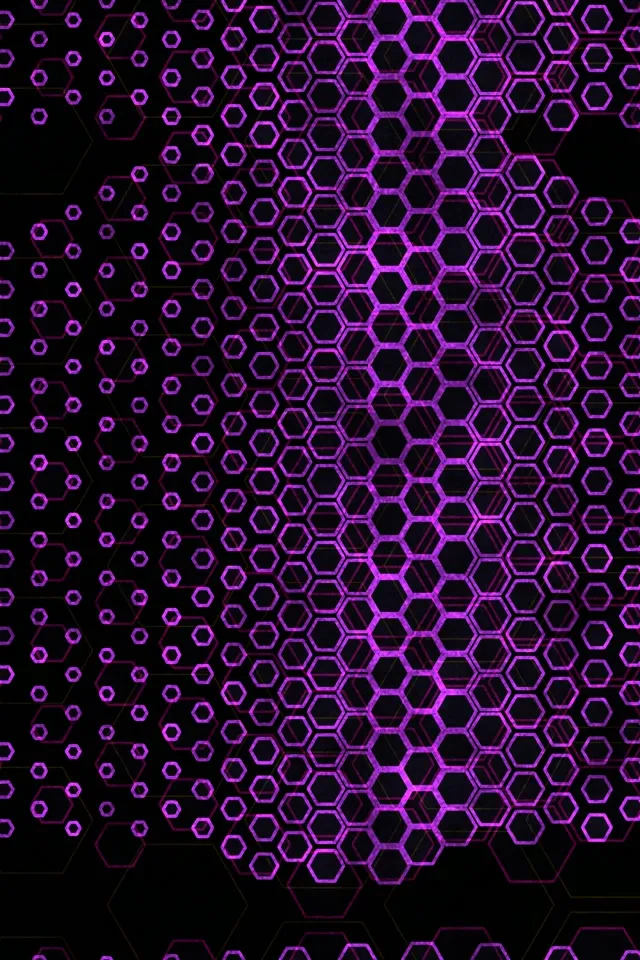 2:3 Photo Portrait | 60fps Purple Hexagon Vortex Screensaver VJ Animation