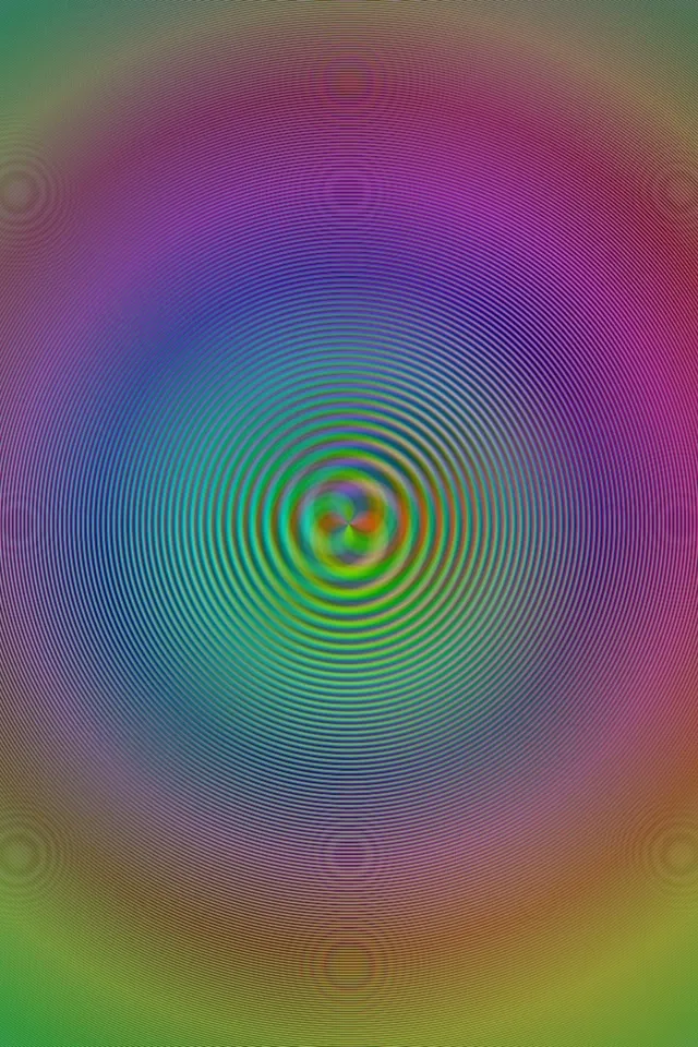 2:3 Photo Portrait | 60fps Rose Cyan Pulsing Fractal Screensaver Motion Background