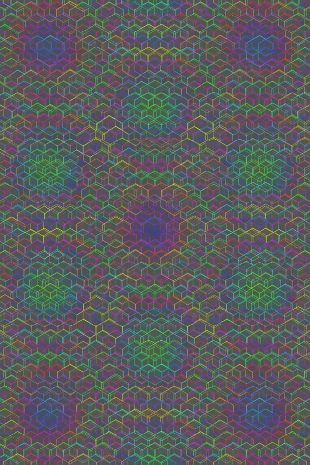 2:3 Photo Portrait 60fps Screensaver | Morphing Magenta Hexagon VJ