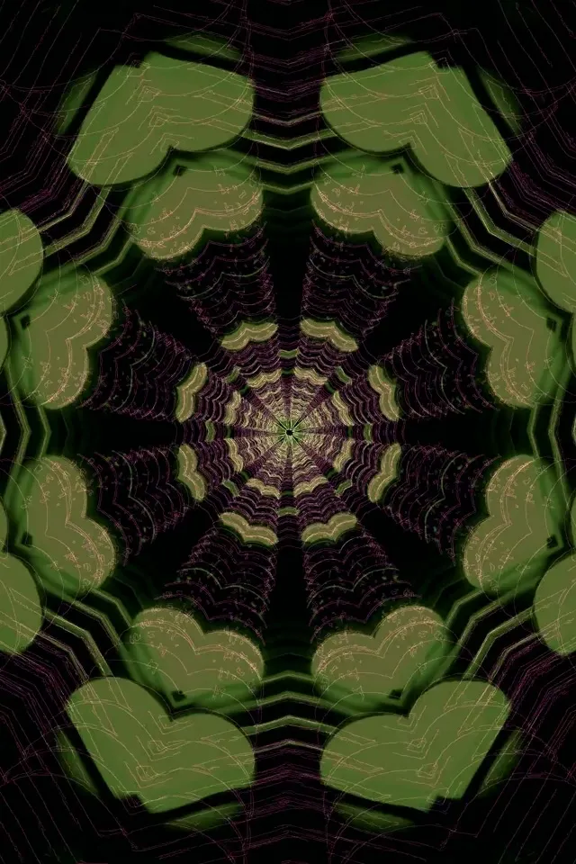 2:3 Photo Portrait 60fps Screensaver Neon Tunnel Background for Edits Green Luminous